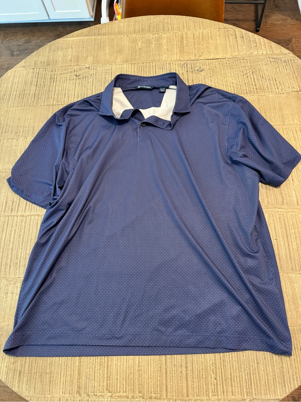 Cutter & Buck Navy Micro-Pattern Polo